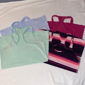 Collection of lululemon Cool Racerback tanks sz 10